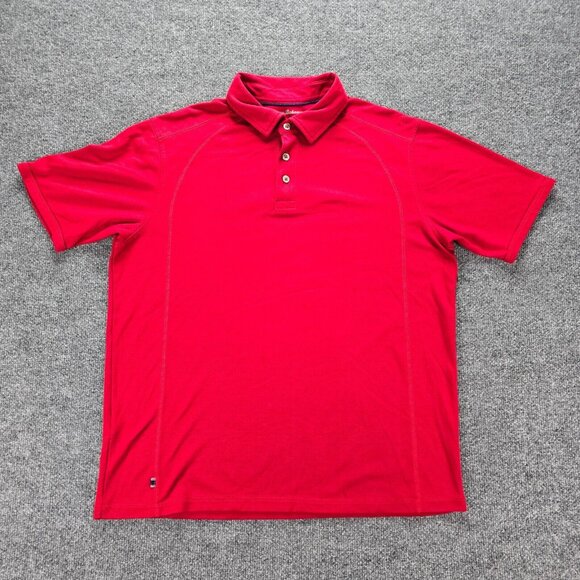 Tommy Bahama Polo Shirt Mens Large Red‎ Short Sleeve Preppy Beach Casual Golf - Picture 1 of 8